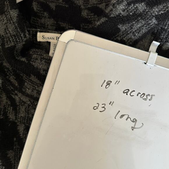 Susan Bristol Houndstooth One Button Wrap Black Gray Cardigan Sweater Womens S - Picture 9 of 9